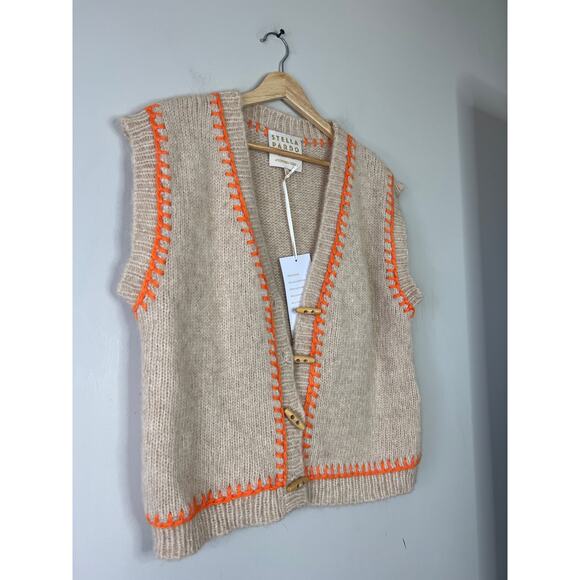 NWT Stella Pardo Lea Sleeveless Ribbed V-Neck Sweater Vest Blouse Top Sz: Medium - Picture 3 of 8